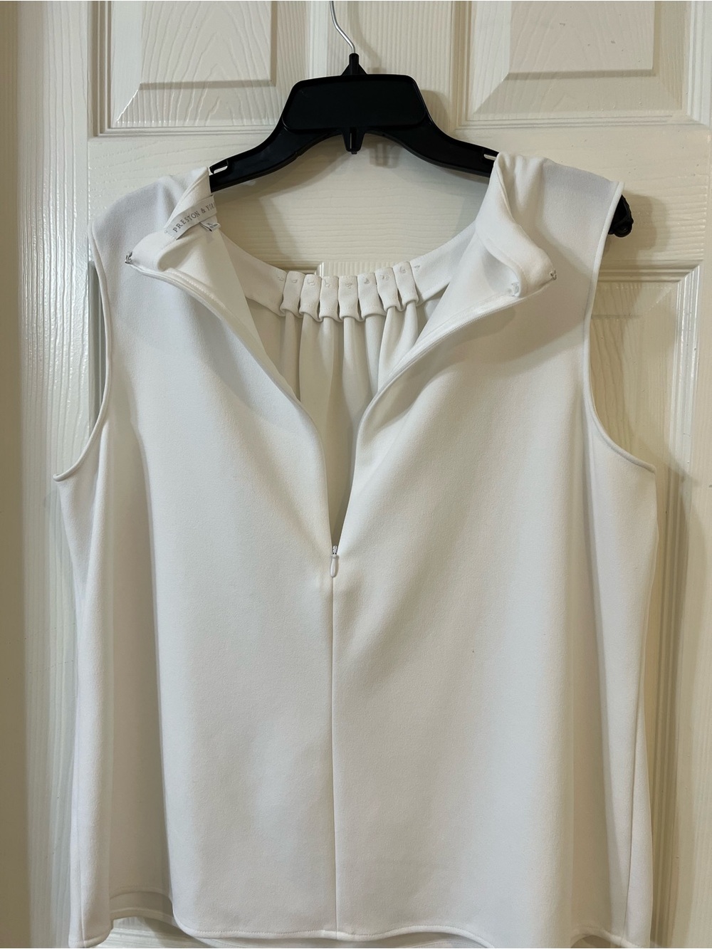 Preston & York Cream Pearl-Trim Sleeveless Camisole - Picture 4 of 6